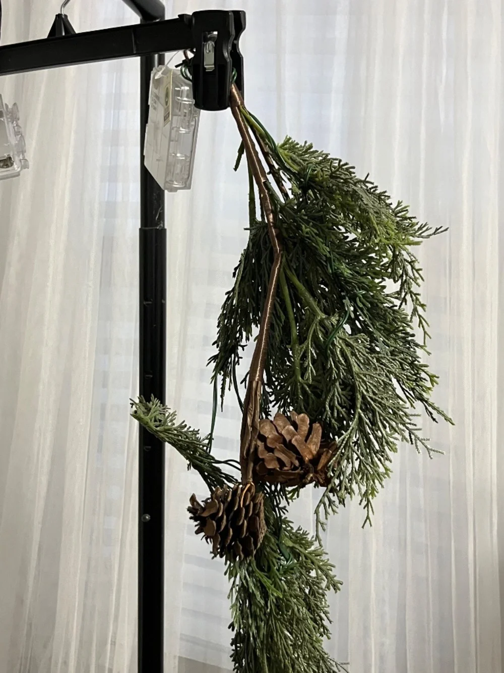 West Elm.  Faux Pre-Lit Evergreen Garland.  Set of 2